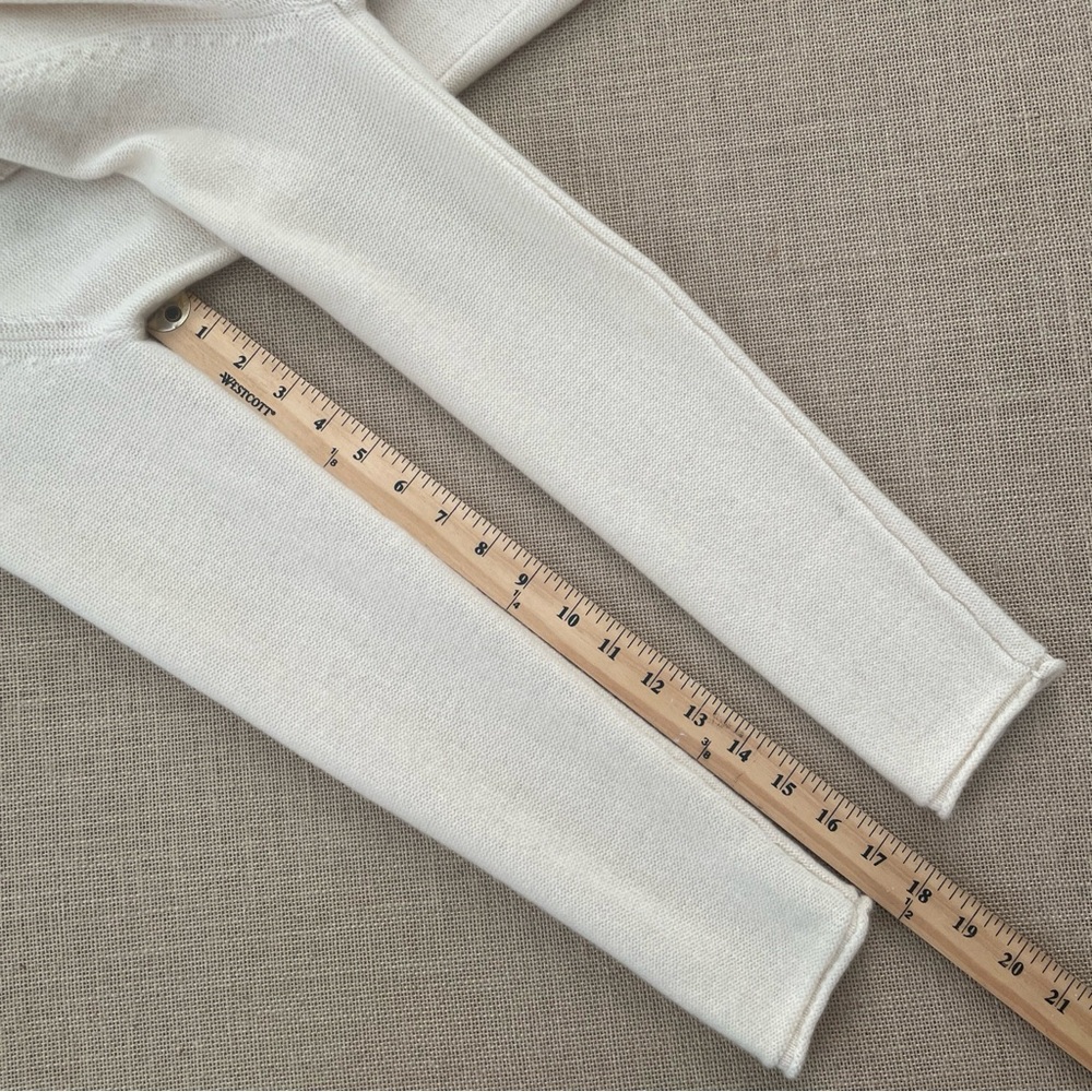 Neiman Marcus Cream Long Open Front Cardigan - Picture 6 of 8